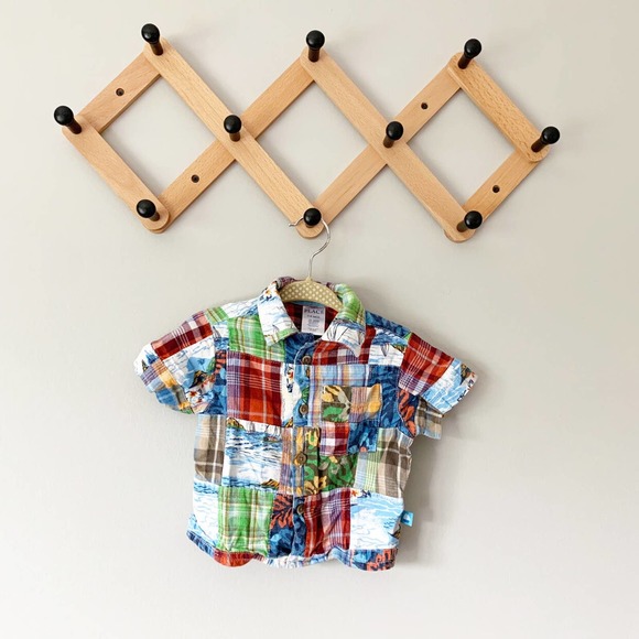 Vintage Other - Vintage TCP Hawaiian Patchwork Madras Shirt | 3-6 Mos